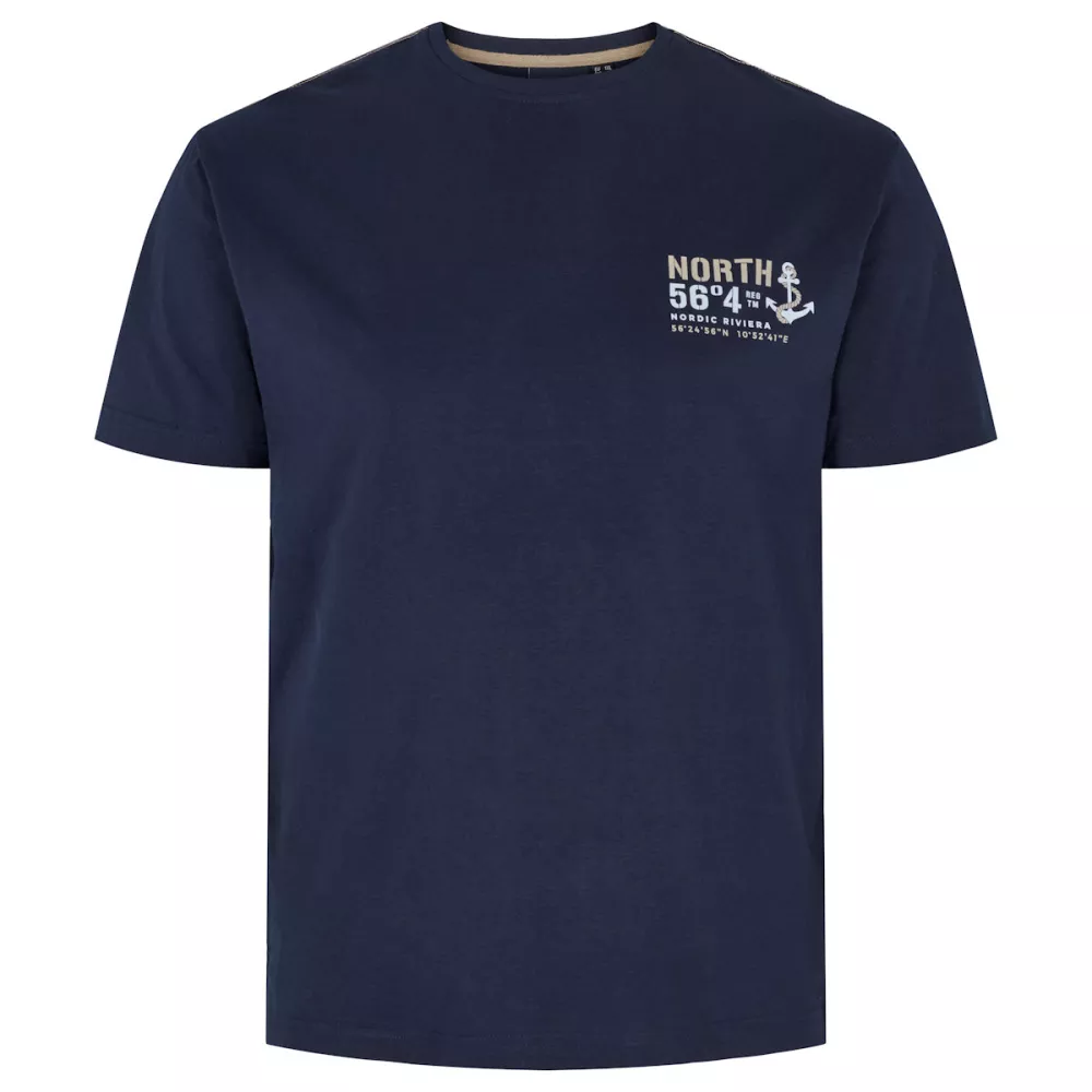 North 56°4 T-shirt manche courte bleu marine 2XL à 10XL - Nordic Riviera-2XL