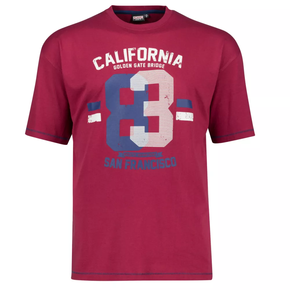 Tshirt Grande Taille bordeaux du 3XL au 6XL Golden Gate-3XL