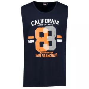 Tee-shirt sans manches Golden Gate bleu marine-4XL
