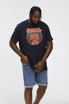 T-shirt D555 Deadpool héroïque bleu nuit-5XL