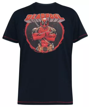 T-shirt D555 Deadpool héroïque bleu nuit