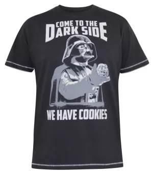 T-shirt noir délavé manche courte 3XL à 10XL - Dark Vador