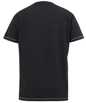 T-shirt noir délavé manche courte 3XL à 10XL - Dark Vador-7XL