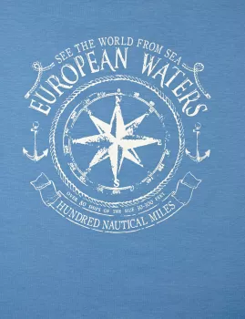 T-shirt bleu azur manche courte 2XL à 10XL - European Waters-10XL