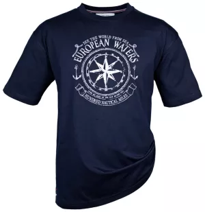 T-shirt bleu marine manche courte 2XL à 10XL - European Waters