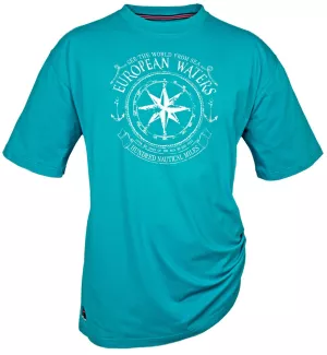 T-shirt bleu pétrole manche courte 2XL à 10XL - European Waters