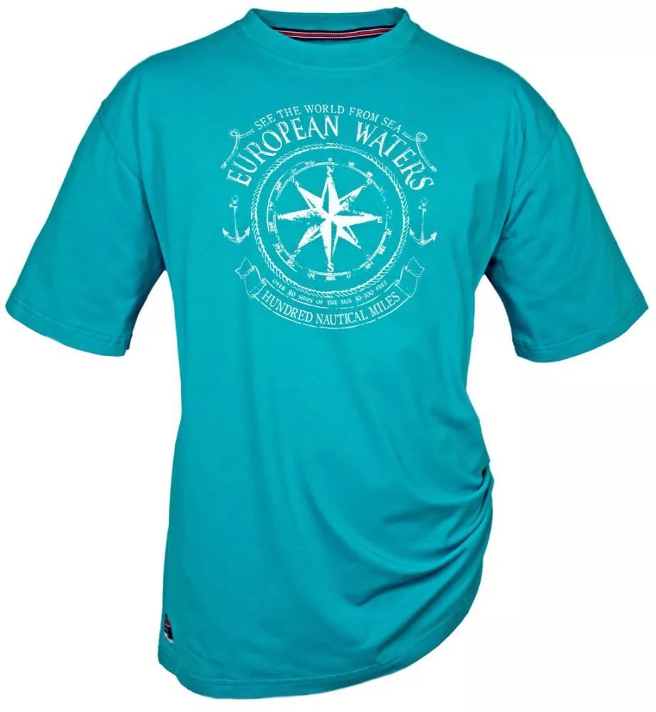 T-shirt bleu pétrole manche courte 2XL à 10XL - European Waters-2XL