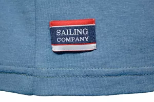 T-shirt Brigg Sailing Dept Mélange de bleu clair-8XL