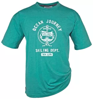 T-shirt Brigg Sailing Dept Mélange de vert