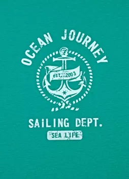 T-shirt Brigg Sailing Dept Mélange de vert-3XL