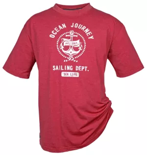 T-shirt Brigg Sailing Dept Mélange de rouge