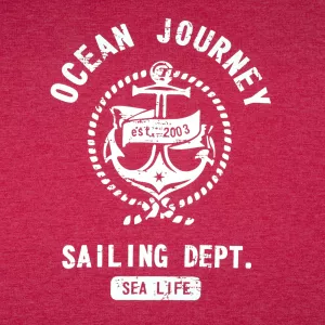 T-shirt Brigg Sailing Dept Mélange de rouge-10XL