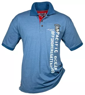 Polo Mélange de bleu clair manche courte 3XL à 10XL - Regatta