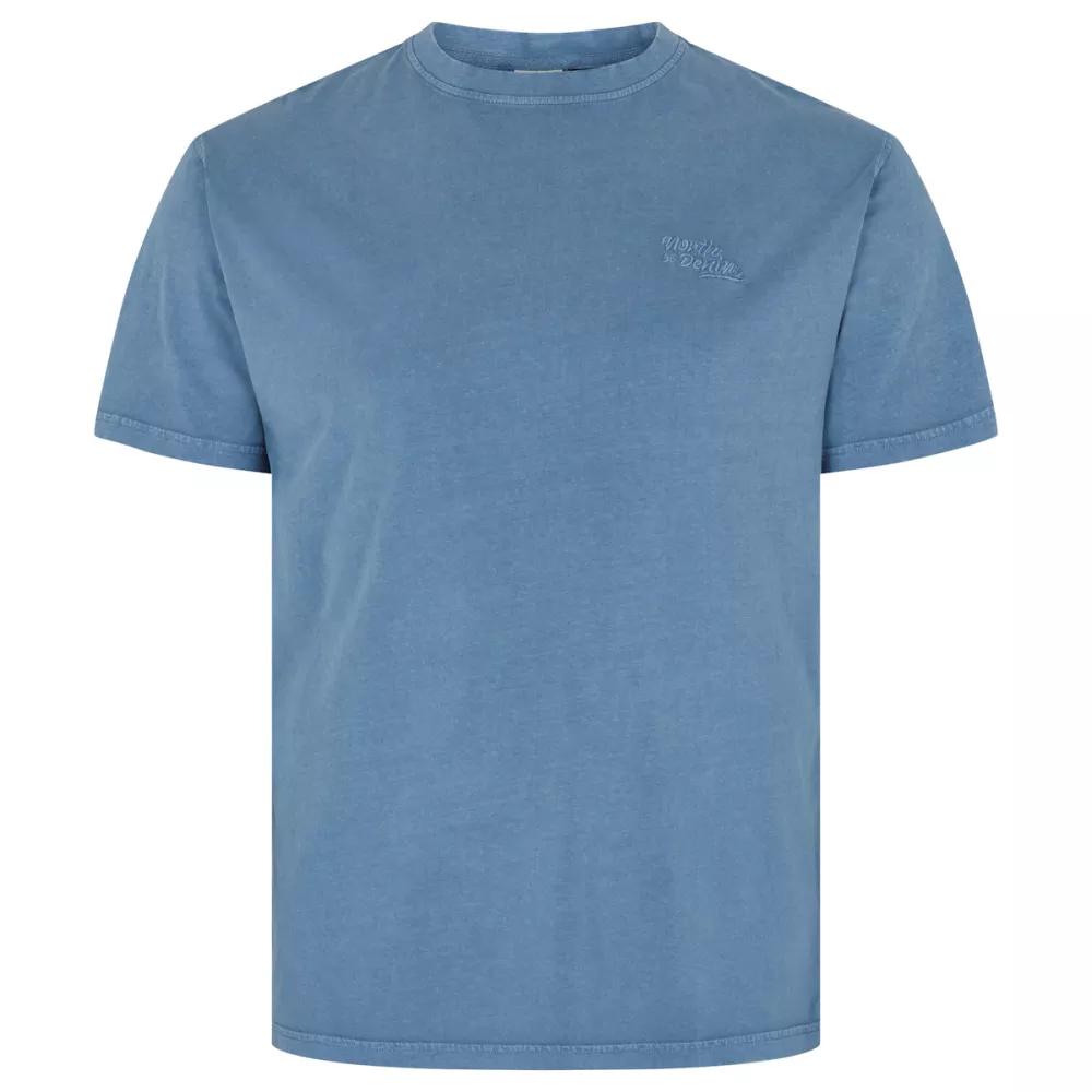 T-shirt North 56DENIM Mélange de bleu clair look épuré-8XL