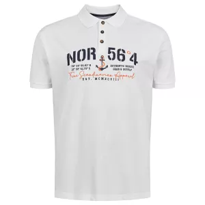North 56.4 Polo  blanc de 2XL à 10XL-4XL