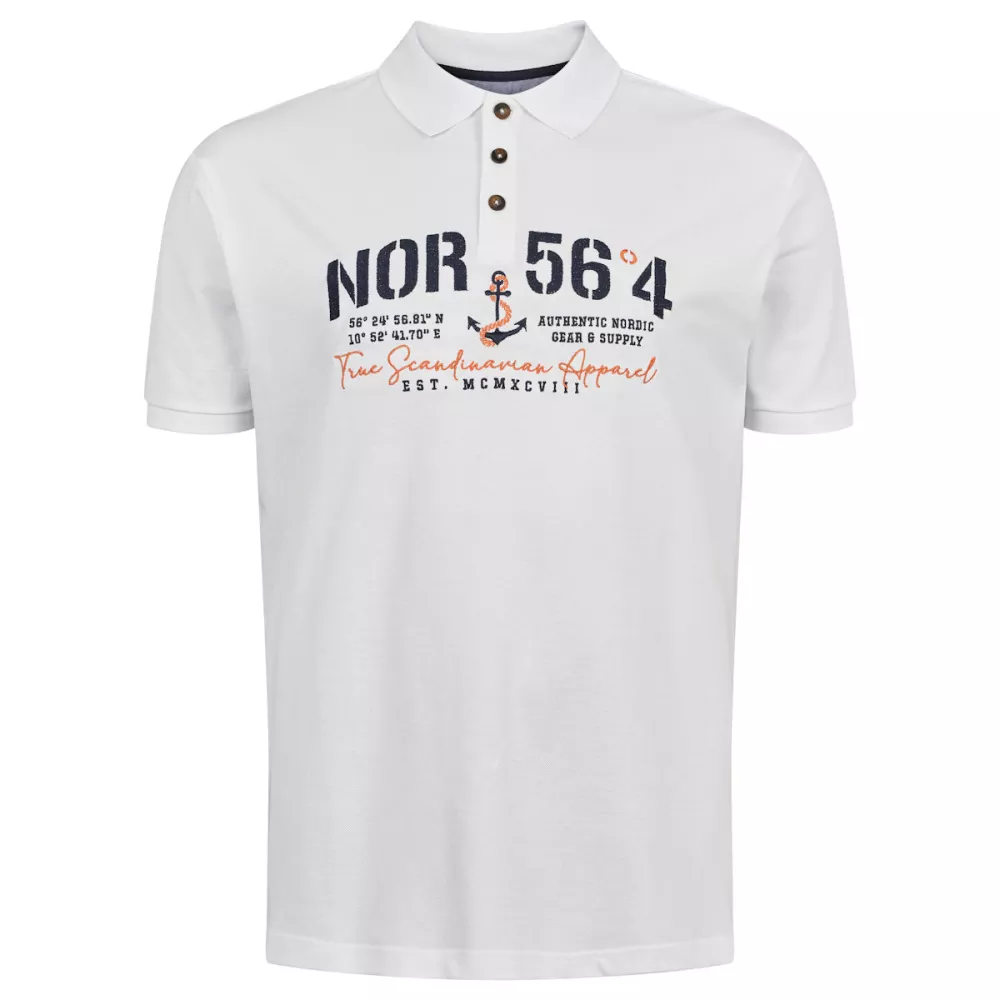 North 56.4 Polo  blanc de 2XL à 10XL-2XL