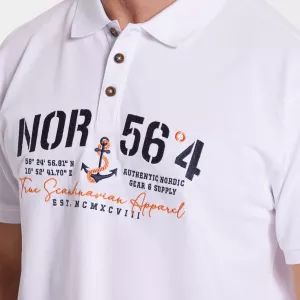 North 56.4 Polo  blanc de 2XL à 10XL-2XL