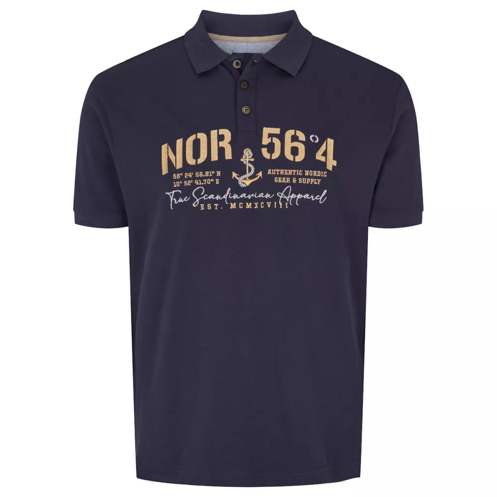 North 56.4 Polo  bleu marine de 2XL à 10XL-2XL