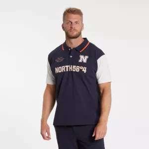 North 56.4 Polo bleu marine blanc de 2XL à 10XL-6XL