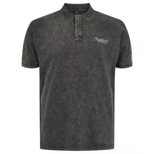 North 56Denim Polo noir délavé de 2XL à 10XL