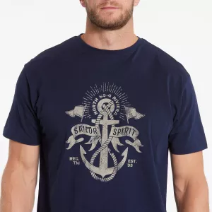 North 56°4 T-shirt manche courte bleu marine 2XL à 10XL-2XL