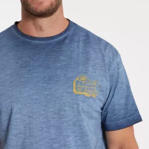 North 56DENIM T-shirt manche courte mélange de bleu-2XL