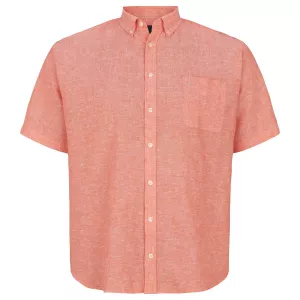 Chemise lin-coton manche courte orange de 2XL à 8XL