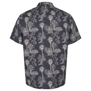Chemise North 56°4 tropicale bleu marine-6XL