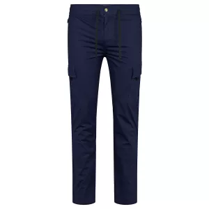 Pantalon cargo bleu marine taille élastique