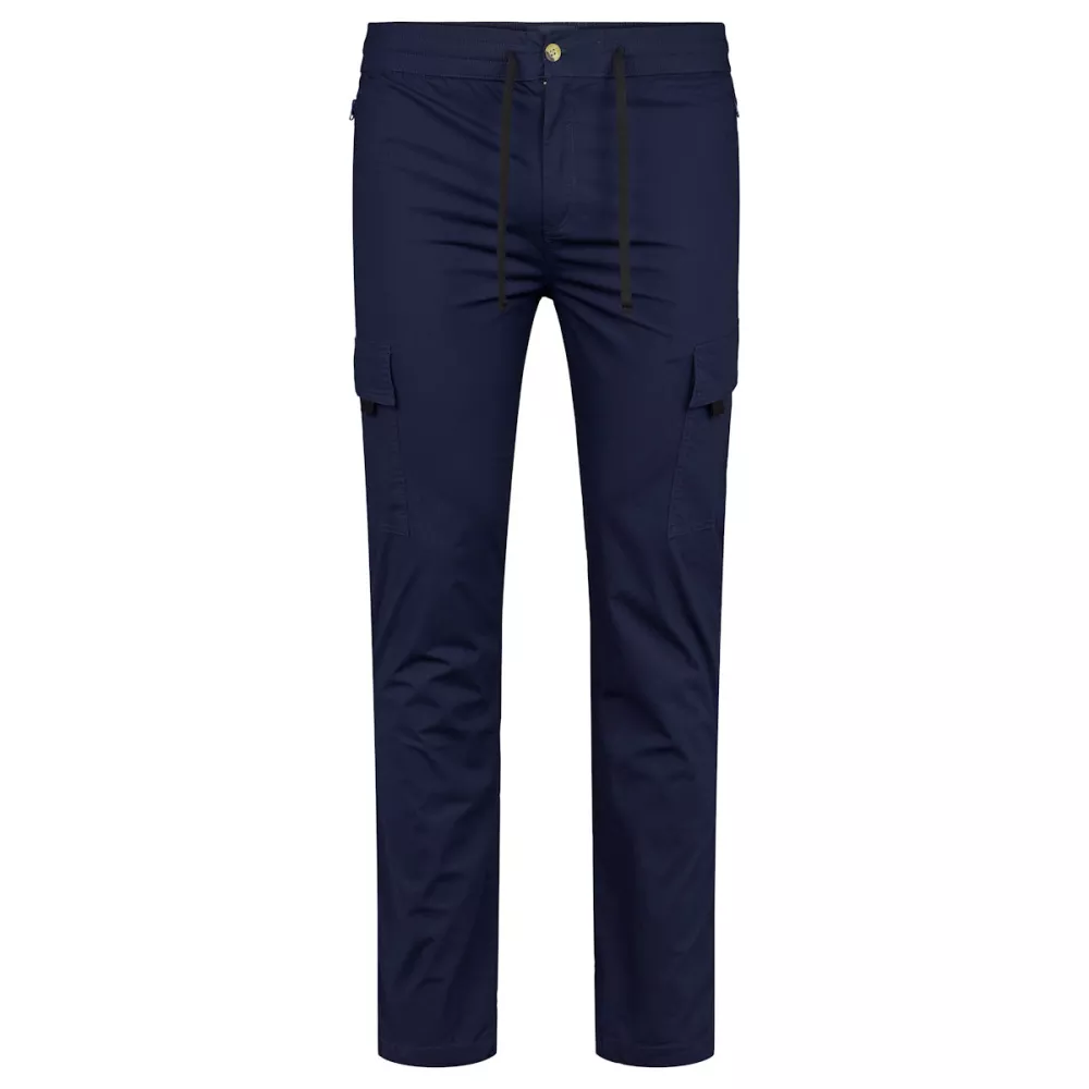 Pantalon cargo bleu marine taille élastique-3XL