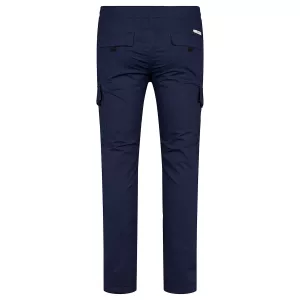 Pantalon cargo bleu marine taille élastique-3XL