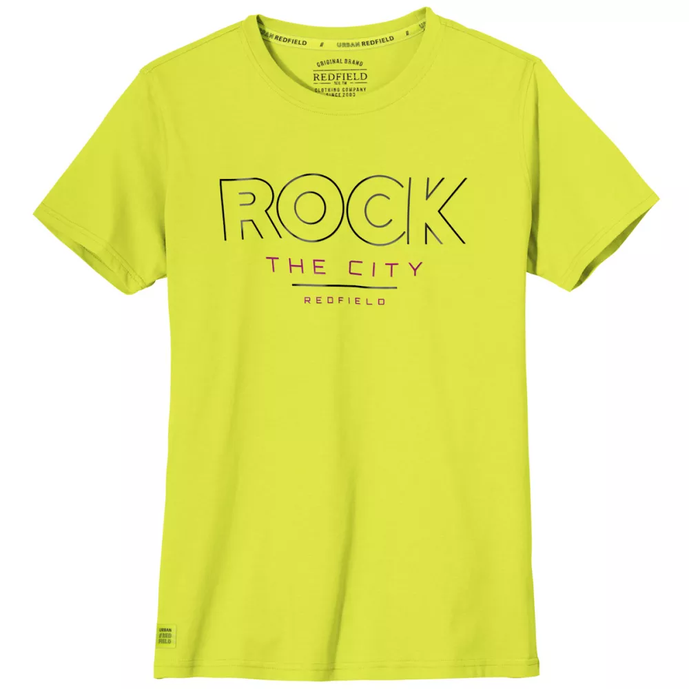 T-shirt manche courte jaune flamboyant de 3XL à 10XL - Rock the City-3XL