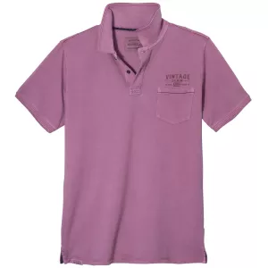 Polo piqué Vintage Denim Raisin