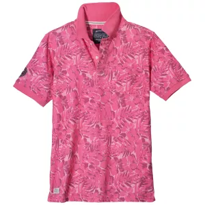 Polo jersey rose phlox avec motif floral de 3XL à 10XL