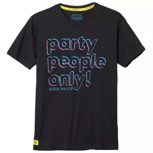 T-shirt manche courte noir de 3XL à 10XL - Party People