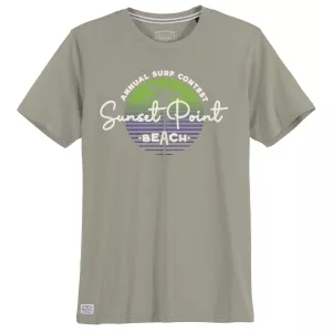 T-shirt manche courte gris tourterelle de 3XL à 10XL - Sunset Point
