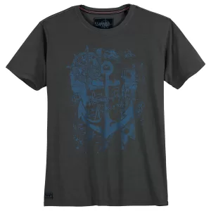 T-shirt manche courte noir de 3XL à 8XL - Marine anchor