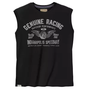Débardeur Genuine Racing noir style vintage