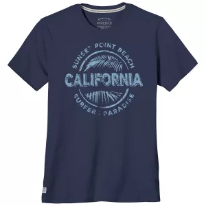 T-shirt manche courte bleu denim foncé de 3XL à 10XL - vintage California