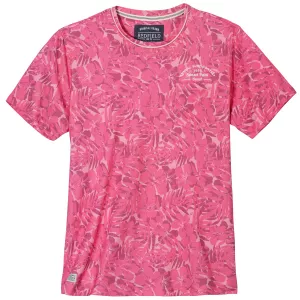 T-shirt manche courte rose phlox  avec motif floral de 3XL à 10XL