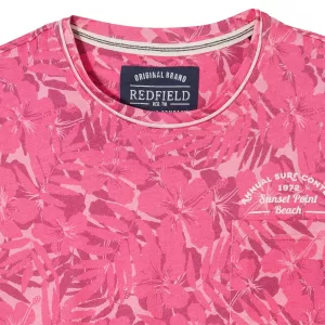 T-shirt manche courte rose phlox  avec motif floral de 3XL à 10XL-3XL