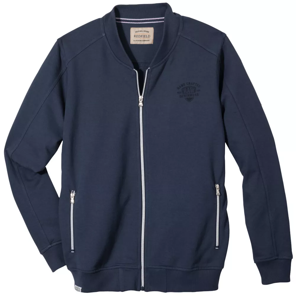 Sweat cardigan bleu denim foncé de 3XL à 10XL - Denimwear -6XL