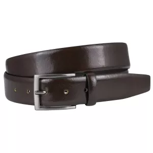 Ceinture en cuir véritable brun foncé ajustable de 120 cm à 150 cm
