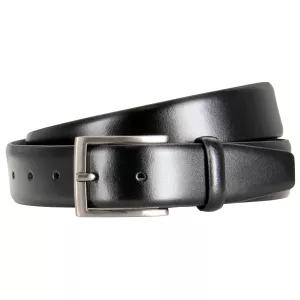 Ceinture en cuir véritable noir ajustable de 120 cm à 150 cm--