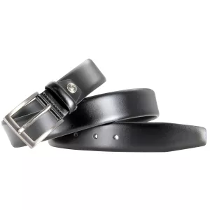 Ceinture en cuir véritable noir ajustable de 155 cm à 170 cm--