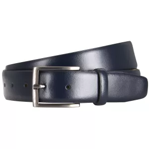Ceinture en cuir véritable bleu marine ajustable de 155 cm à 170 cm