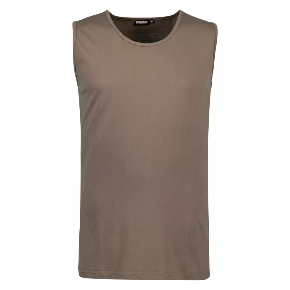Tshirt débardeur  Grande Taille kaki clair Comfort Fit-3XL