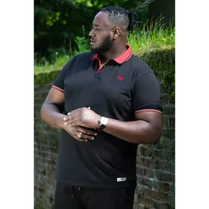 Polo noir manche courte 3XL à 6XL - Chester-4XL
