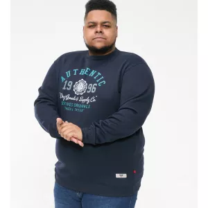 Sweat à col rond classique bleu marine de 3XL à  6XL - Authentic-3XL