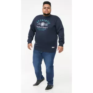Sweat à col rond classique bleu marine de 3XL à  6XL - Authentic-4XL